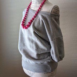 Old Navy Off the Shoulder Grey Sweatshirt